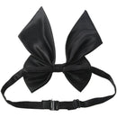 Adjustable Solid Color Bowknot Halter Neck Bow Tie for Women(Black) K4S5