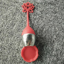 1pcs Silicone Lotus Shaped Stainless Steel Tea Infuser Teaspoon Loose Leaf