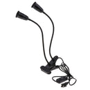 E27 LED Planting Grow Light Clip On Flexible Lamp Holder US Plug Dual Head