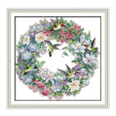 Hummingbirds Stamped Cross Stitch Kits Wedding Christmas Gifts 14CT 51x50cm