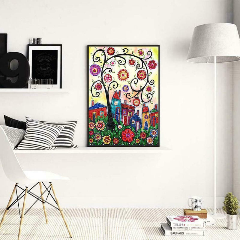 5D DIY Special Shaped Diamond Painting Tree Cross Stitch Mosaic Craft Kits