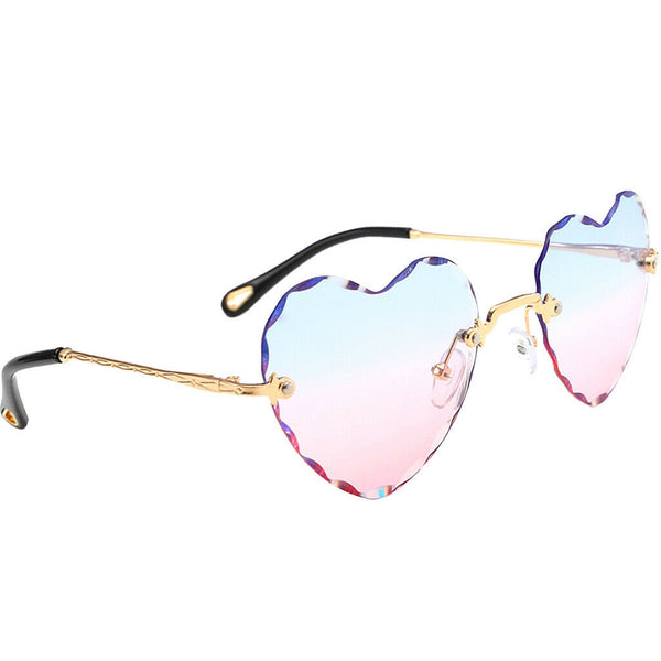4 Pairs Fashion Heart Shaped Womens Sunglasses Eyewear for Shopping Summer