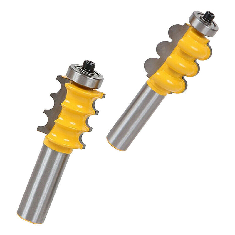 2x Triple Bead Router Bits 1/2 Router Bit Milling Cutter Beading Router Bits