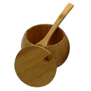 Kitchen Bamboo Natural Salt Shaker Household Spice Bottle With Lid Storage  U4I4