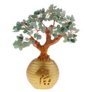 Green Feng Shui Crytal Gem Money Lucky Tree Pot for wealth