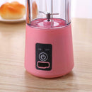 2 Blades USB Portable Electric Fruit Juicer Smoothie Maker Blender (Pink) A