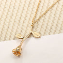 Jewelry women Necklace New Rose Flower Statement Necklace Women Charm Maxi