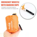 Sleeping Bag Storage Pack Package with Whistle for Outdoor Camping Orange
