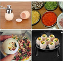 Stainless Steel Boiled Egg Topper Shell Cutter Knocker Raw Egg Cracker Sepa B2S2