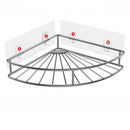 Corner Shelf Bathroom Adhesive Shower Caddy Basket Wall Mounted Storage Org Y1A9