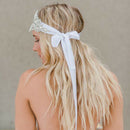 Crystals Rhinestone Headband with Ribbon Headpiece Hair Accessory for Women