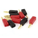 Speaker wire cable 2 mm Banana plug connection 10 sheets Black + red A9V8