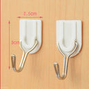 6Pcs Self Adhesive Wall Door Hook Hanger Bag Keys Bathroom Kitchen Sticky LJ