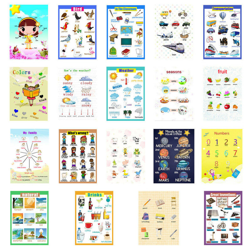 Number~Kids Fun Early Learning Educational Preschool Poster Charts