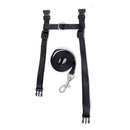 Nylon Adjustable Harness & Leash For Animals Black