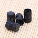 4pcs Aluminum Alloy Auto Car Tire Tyre Wheel Valve Stem Caps Dust Covers Black