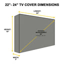 22 -24 Inch Waterproof Television LCD LED Plasma Cover, Outdoor TV Case