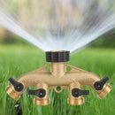 3/4 Inch 4 Way Hose Pipe Splitter Nozzle Switcher Tap Connectors For Garden B7K8