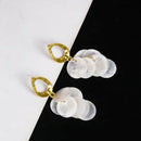 Beauty Women Tassel Round Shell Long Dangle Stud Earrings Party Jewelry Fashion