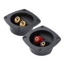 2x Stereo 2-Way Speaker Box Terminal Binding Post Round Spring Cup Connector