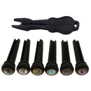Acoustic Guitar String Nail Peg 6pcs Ebony Guitar Bridge Pin with Puller Remover