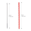 25x Colorful Reusable Hard Plastic Jar Straws+1x Brush Home Party Tableware