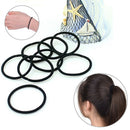 40X Black Elastic Rope Ring Hairband Women Girls Hair Band Tie Ponytail HolderES