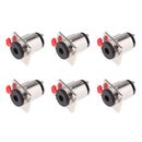 6 Pieces 6.35mm 1/4 Inch Female Stereo Audio Socket Connector Locking Style