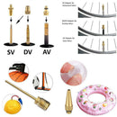 Bicycle Valve Adapter Set Car Valve Adapter Kit Set For Bike Floor Pump Air New