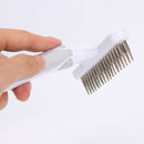 Pet Cat Dog Hair Removal Needle Comb Fur Trimming Open Knot Brush (Green) A