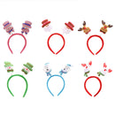 6 Pieces Christmas Headbands - Funny Reindeer Snowman Head Boppers for kids