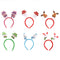 6 Pieces Christmas Headbands - Funny Reindeer Snowman Head Boppers for kids