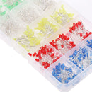 750Pcs 3mm Assorted Clear LED Kit Super Bright Light Emitting Diodes 5Colors
