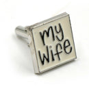 New Fashion Cufflink I Love My Wife Design Cuff Link Men Shirt Charm Cufflinksâ„–[
