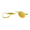 48pcs Mixed Color Oval Bezel French Lever Back Earring Hook Blank Settings