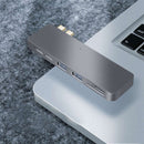 7-In-1 2 Usb Port Dual Type-C Hub Docking Station Support 4kx2k Hdmi Sd/Tf
