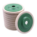 10Pcs 100Mm 4 Inch Wool Buffing Round Polishing Wheels Pads Polisher Wheels P4A3