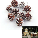 9 Pieces Christmas Pine Cones Ornaments for Xmas Tree Party Decorations Cra