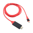 USB-C USB 3.1 Type C to HDMI 4K Adapter Cable for Phone Laptop 2 Meters Red