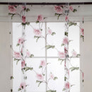Flower Roman Curtain Window Sheer Balloon Curtain Cafe Kitchen Bedroom