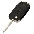 Black 2-key folding key shell Remote Car Key Case for Volkswagen Golf MK4 B L9F7