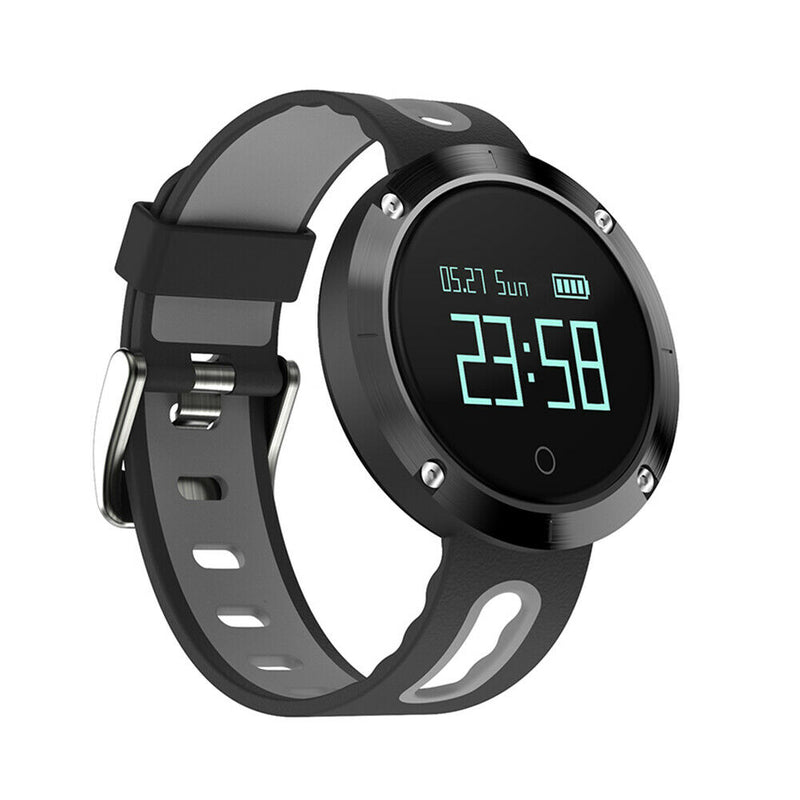 DM58 Smart Watch Monitor Fitness Tracker Heart Rate Bracelet (Black+Grey)