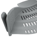 Strainer,Clip On Silicone Colander, Fits all Pots and Bowls-Grey