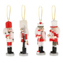 9x 4.9" Wooden Nutcracker Puppet Ornaments Set for Christmas Tree Lawn Gifts