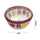100 PCS Grease-proof Cake Cup Paper Tree Reindeer Baking Muffle Cupcake ALS8