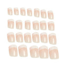 2Women French Short Full Cover False Nails Art Tips Manicure Glue