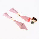 5pcs Plastic Pink Empty Lipstick Tubes Refillable Rhombic Lip Gloss Balm Bottles