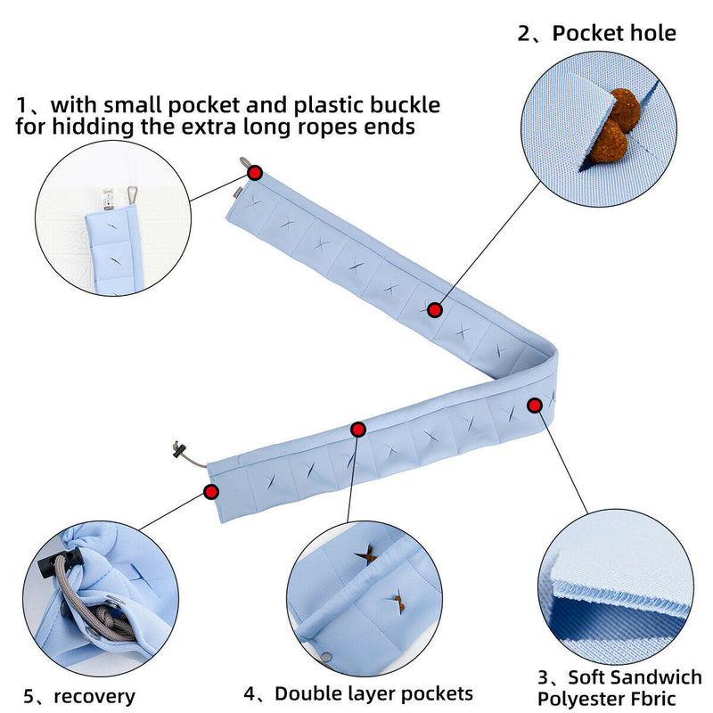 Dog Training Sniffing Mat Pet Puzzle Relieve Stress Toys Snuffle Pad (Blue) A
