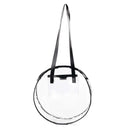 Summer Beach Round Transparent Women Handbag Tote Shopping Bags (Black)