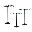Earring T Shape Stand, 3 Pcs Black Metal Earring Display T Bar Earring Holder 01
